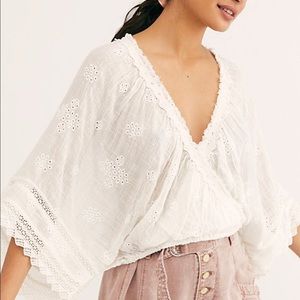 ISO FREE PEOPLE LOVE SOMEBODY TOP IVORY XS/SMALL